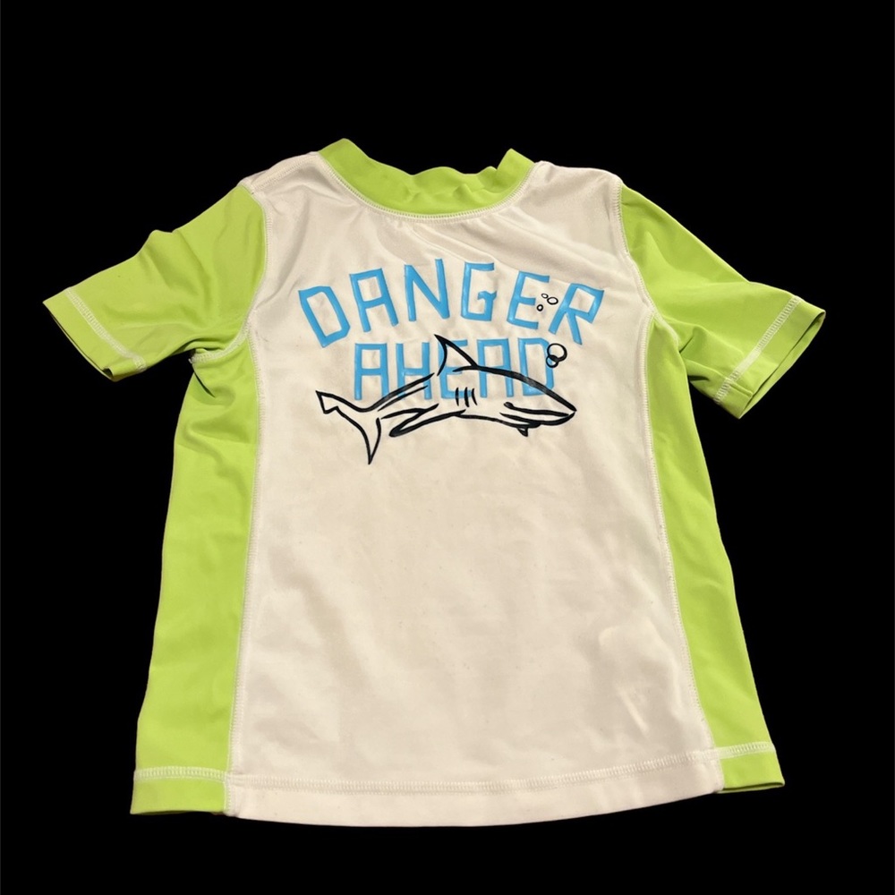 White, Green, and Blue Old Navy Swim T-shirt